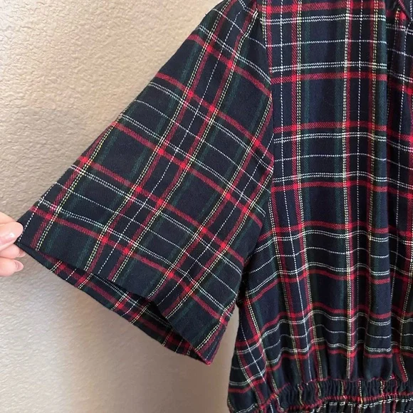 ChicSoul Plaid Midi Dress with Check - Size 1X - Picture 3 of 8